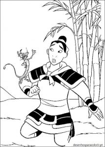 Read more about the article Mulan para colorir 01